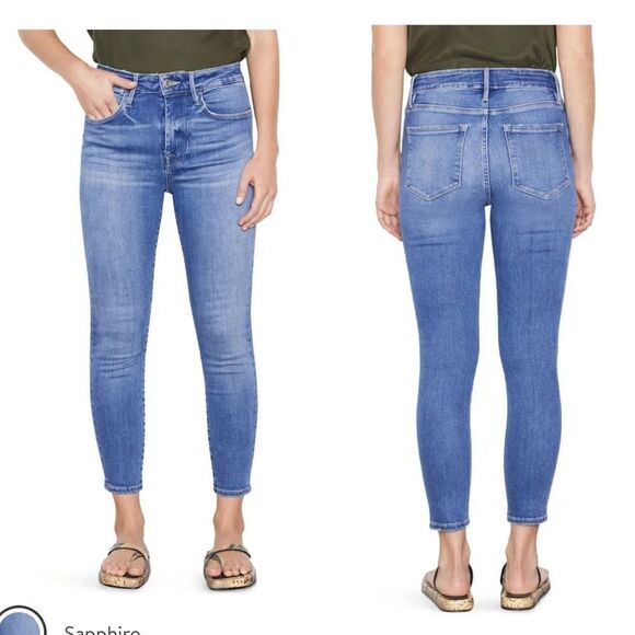Frame Le One Skinny Organic-C  Crop Jeans 1 - Picture 1 of 9
